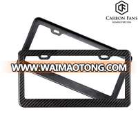 For USA American car 100% real Carbon fiber license plate frame