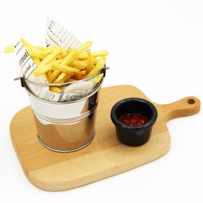 Mini stainless steel bar ice bucket french fry barrel serving bucket